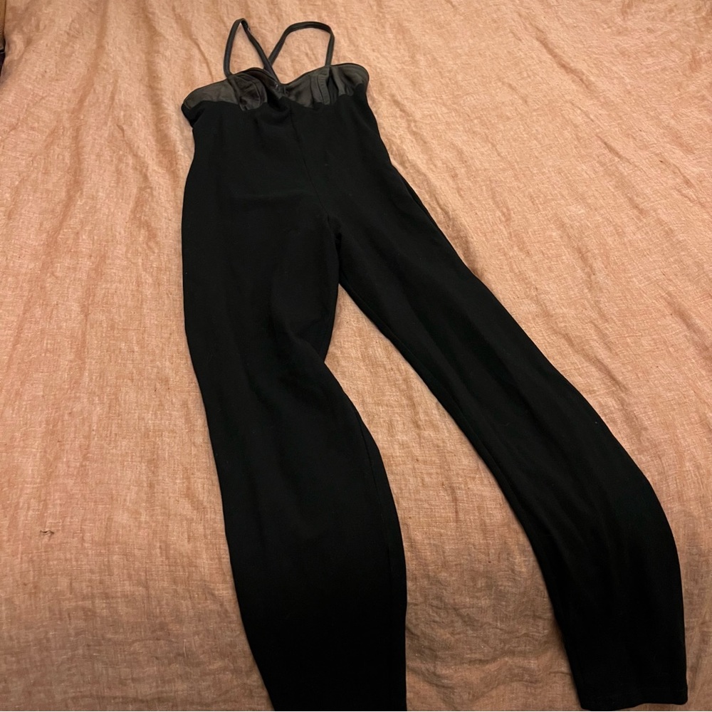FIRENZE SANTA BARBARA leather bodice jumpsuit